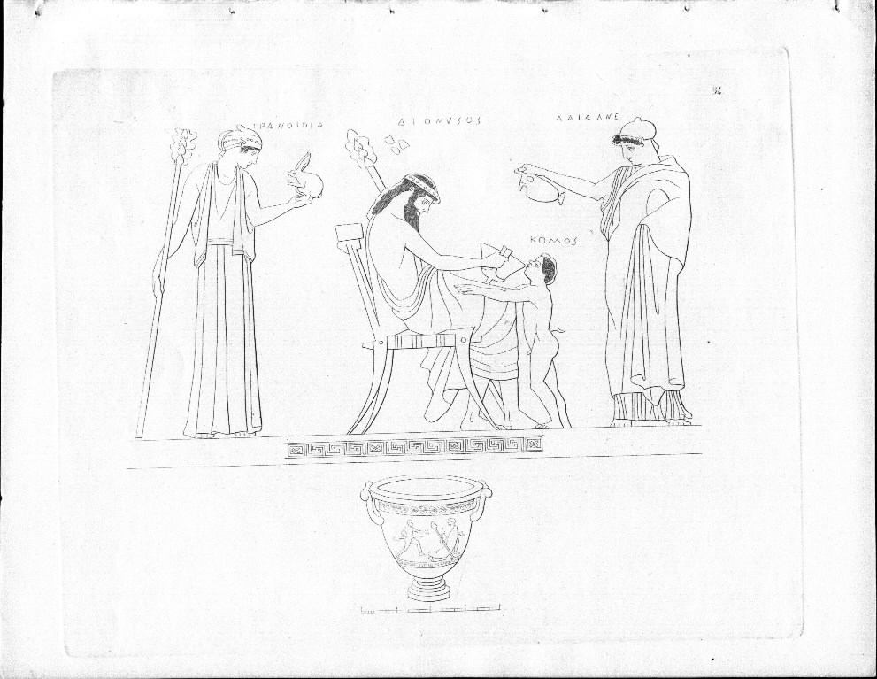 A Bell-Krater from S'Agata of Goti showing Dionysos performing a ritual