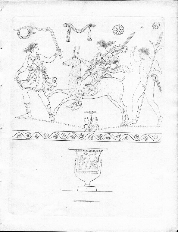A Calyx Krater from Puglia showing Diane on a goat off on a hunt